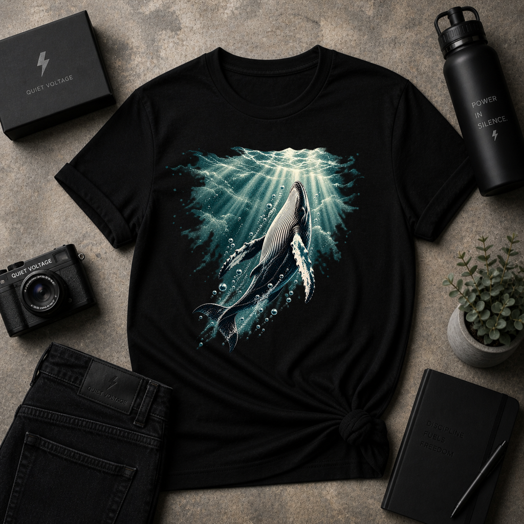Whale Toward Light Tee