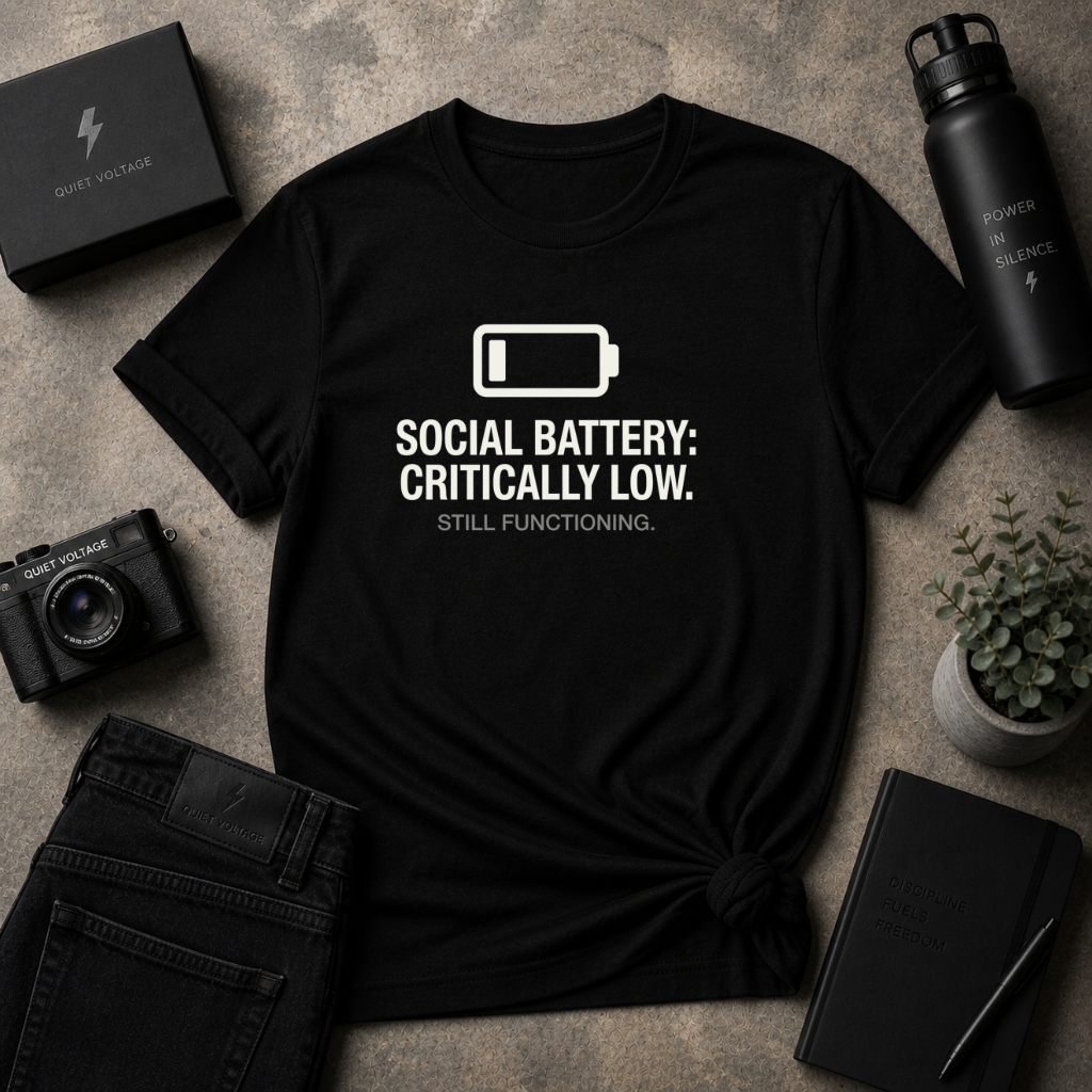 Social Battery Critical Low Tee