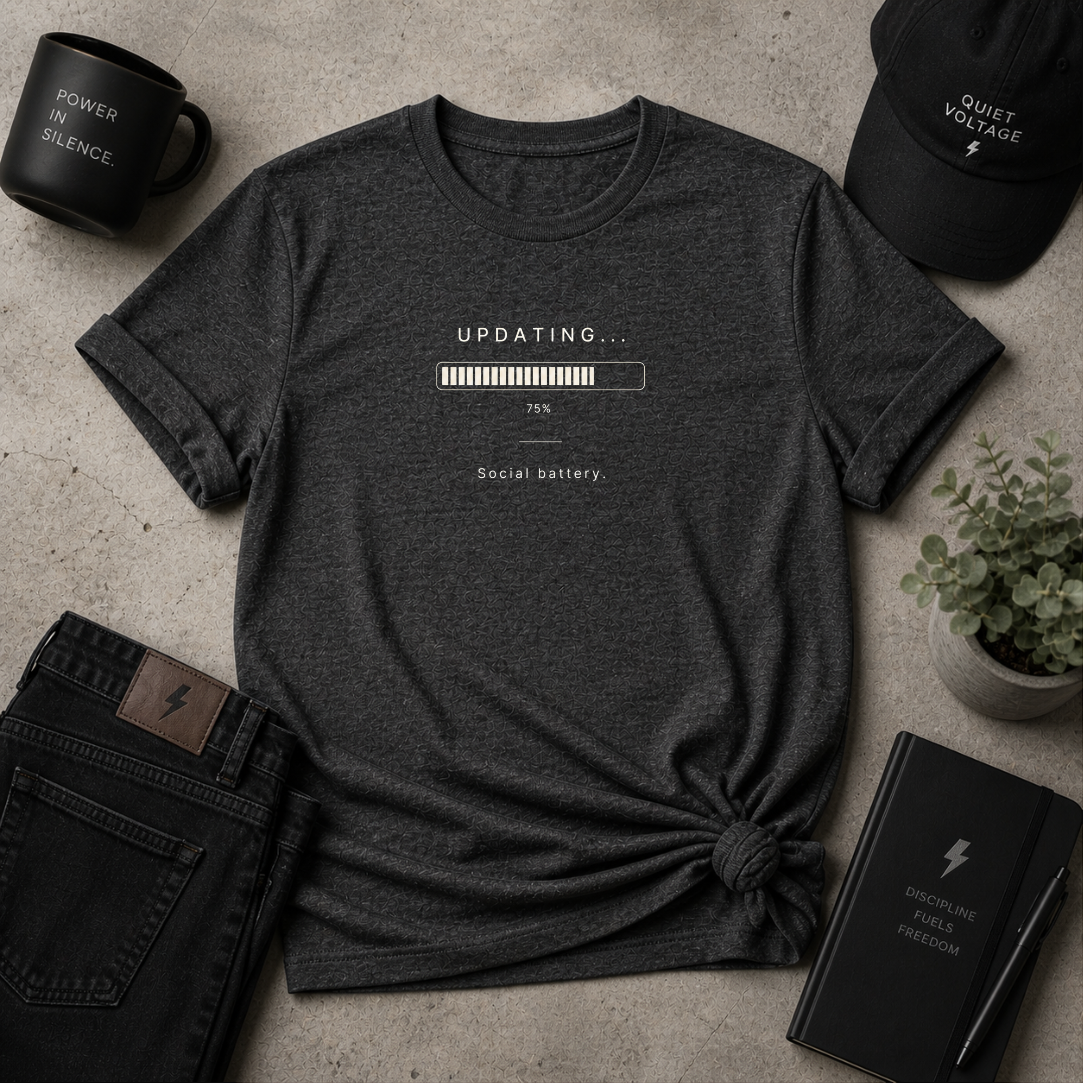 Social Battery Updating Tee