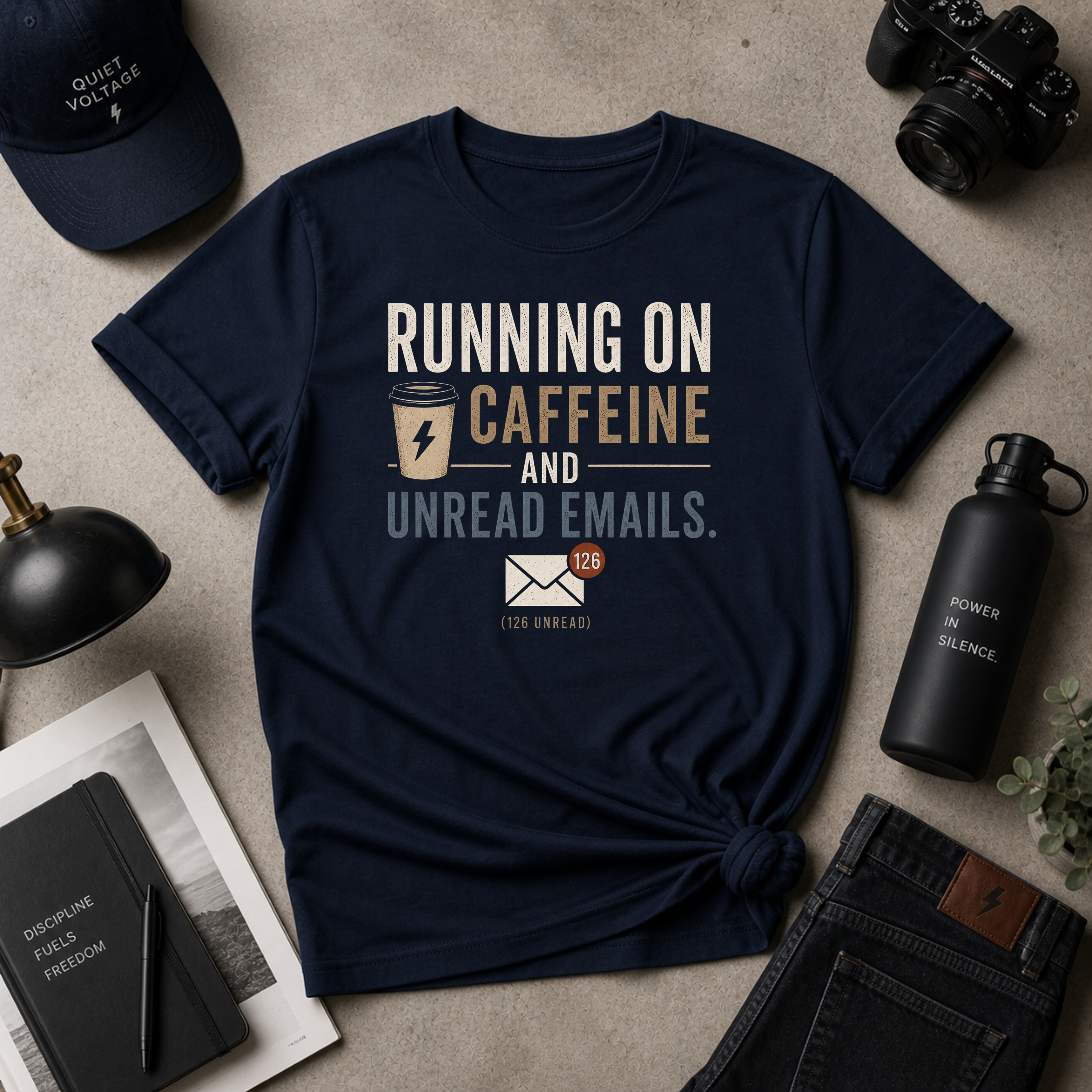 Caffeine & Unread Emails Tee