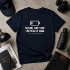 Social Battery Critical Low Tee
