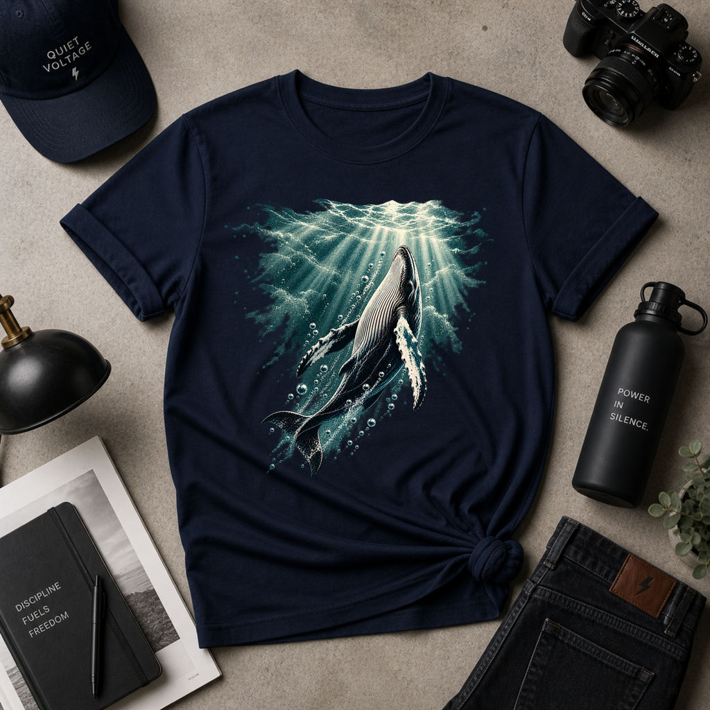 Whale Toward Light Tee
